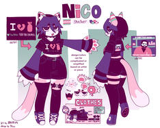 "Nico", August 5, 2023. Character owned and originally designed by Nico, then modified, stylized, and drawn by me.