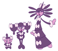 "Gothita, Gothorita, and Gothitelle", May 23, 2023. Pokemon is owned by Nintendo, and no copyright infringement is intended.