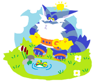"Gone Fishing", August 1, 2021. Big the Cat and Froggy are owned by Sega Corporation, and no copyright infringement is intended with this piece.